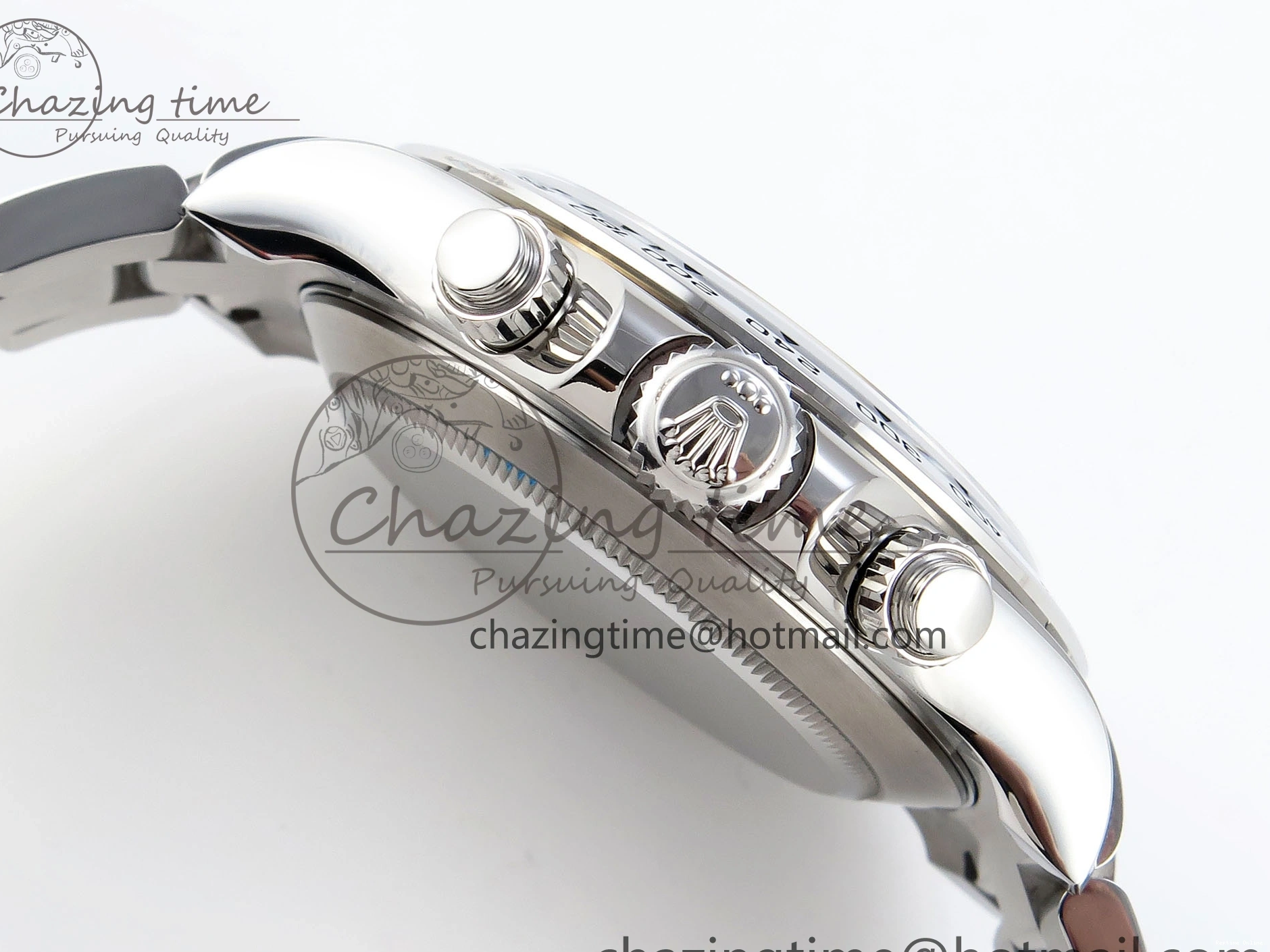 0213 DAYTONA 116509 SS OMF BEST EDITION GRAY BLACK DIAL ON SS BRACELET A7750 (SLIM MOVEMENT) Trendy 1805